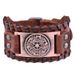 Punk Men PU Slavic Axe Wristband Hip Hop Viking Braided Leather Bracelet_ipsvogv.com