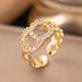 【 New Product 】 Copper Gold Plated Fashion Light Luxury Versatile Design Ring Female Opening_ipsvogv.com
