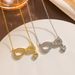 Titanium steel clavicle chain geometric design 8-word necklace Women's Light luxury niche high sense accessories ins style all-match jewelry_ipsvogv.com