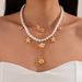 Beach Vacation Starfish Shell Pendant Collarbone Ocean Ins Style Pearl Bead Necklace_ipsvogv.com