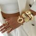 liquid Hammered Pattern Design Bracelet Spring Buckle Niche Wide Bracelet Braclet Ring Bracelet_ipsvogv.com