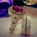 Elegant Gold Color Hip Hop Ring for Women Fashion Inlaid Zircon Red Stones Wedding Rings Set Party Bridal Engagement Jewelry_ipsvogv.com