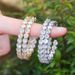 Cao Shi International, Zhang Ziyi, Star, Same Style C-shaped, Premium, Magnificent Earrings, Oversized and_ipsvogv.com