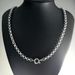 Necklace 316L Stainless Steel Tone 7mm Round Rings Embossing Link Mens Women_ipsvogv.com