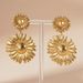 Middle Ancient vintage Western Retro Sunflower Sunflower Elegant Retro Earrings Plated with Real Gold Elegant Jewelry_ipsvogv.com