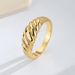 Popular twisted croissant ring female ins cold style gold plated zircon ring can be stacked_ipsvogv.com