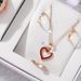 new multi-color love diamond jewelry bride necklace suit heart-shaped earrings necklace jewelry suit_ipsvogv.com