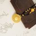 hollow Out Lucky Eight Treasure Compass Sand Gold Necklace For Women, Light Luxury And High-end Chinese Style Jewelry_ipsvogv.com