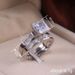Ms. Cao Shi's Square Diamond Zircon Pair Set Ring Jewelry_ipsvogv.com