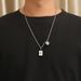 New trendy national style mahjong dice titanium steel neutral cold men and women necklace niche trendy wear pendant accessories_ipsvogv.com