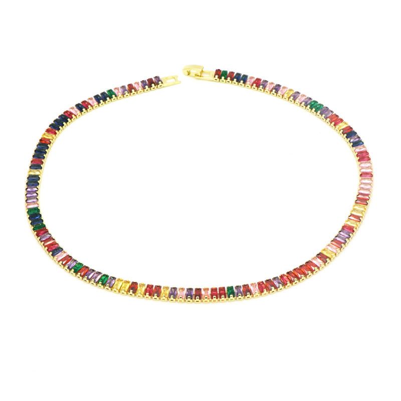 Hip Hop Zircon Necklace For Women Ins Style High-end Full Diamond Tennis Clavicle Strong Chain_ipsvogv.com