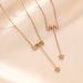 Titanium Steel Necklace Women's Love Letter Tassel Star Valentine's Da Ins Stle Collarbone Chain Personalized_ipsvogv.com