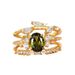 Cao Shi's Light Luxury Floral Horse Eye Inlaid Engagement Ring, Hot Selling Three Piece Finger Ring Set_ipsvogv.com
