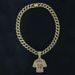 Saipai New Poduct Full Of Dia Oil Dop Yamai No.19 Jesey Alloy Pendant Men's Pesonality Tend Cuban Chain_ipsvogv.com
