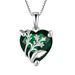 S925 silver love glass pendant necklace female clavicle chain necklace female jewelry silver jewelry processing_ipsvogv.com