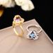 Japanese Korean Diamond Studded Rainbow Colorful Heart-shaped Zircon For Women, Fashionable And Versatile Color Changing_ipsvogv.com