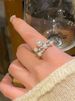 Starry Zircon Pearl Light Luxury High-end Feel, Tail Plain Ring, Women's Niche Design, Open Mouth Eating Ring_ipsvogv.com