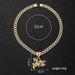 Men’s Jewelry Set Fashion Hip Hop Alloy Letter NOLOVE Pendant Cracked Heart Niche Personality Pendant Necklace Men's Cuban Chain Jewelry_ipsvogv.com