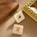 Internet Celebrity Live Streaming Fashion, Simple Geometric Resin Earrings, Feminine Temperament, Versatile And High-end_ipsvogv.com