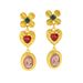 Niche artistic love earrings for women, versatile, light luxury style, diamond studded design, four leaf clover_ipsvogv.com