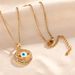 Devil's Female Personality Color Diamond Blue Eye Pendant Titanium Steel Bone Chain Türkiye Necklace Jewelry_ipsvogv.com