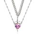 Valentine's Day One Arrow Heart Piercing Dagger Sword Pendant Double Layered Love Necklace Gift Jewelry_ipsvogv.com