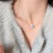 silver S ! Pure Zircon Sea Treasure Blue Pearl Necklace With Feminine Temperament, Niche Design, High-end Feeling, Super_ipsvogv.com