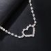 Hot Beach Party Rhinestone Peach Heart Anklet Fashion Simple Style Flash Diamond Barefoot Anklet_ipsvogv.com