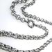 Necklace 316L Stainless Steel Tone 7mm Round Rings Embossing Link Mens Women_ipsvogv.com