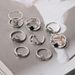 Bohemian Ancient Silver Moon Drop Oil Diamond Cross Double Layer Totem 8-piece Ring Set_ipsvogv.com