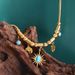 Retro Medieval Style Tassel Necklace For Women Titanium Steel Electroplating Non Fading Personality Bracelet Ethnic Style Set_ipsvogv.com