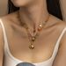 retro style stainless steel shell diamond five pointed star necklace light luxury niche design exquisite clavicle chain_ipsvogv.com