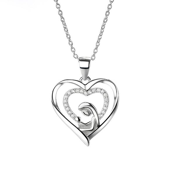 New Mother And Child Hug Necklace Female Love Pendant Clavicle Chain Fashionable Versatile Mother's Day Gift_ipsvogv.com