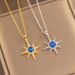 New Star Manger Planet Zircon Light Luxury Temperament Gorgeous Full Diamond Necklace Women's Versatile Titanium Steel_ipsvogv.com