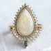 Sanjie's New Fashionable Alloy Inlaid With Oversized Auspicious Treasure Ring, Waterdrop Opal Ring For Women_ipsvogv.com