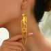Feng women's hip-hop style with personalized palm design, micro inlaid niche earrings, versatile earrings_ipsvogv.com