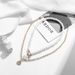 New Korean Version Fashionable Elegant Angel Wing Pearl Double-layer Necklace, Hip-hop Sweet And Cool Style Round Brand_ipsvogv.com