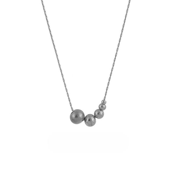 Minimalist Five Blessings Gold Bead Titanium Steel Necklace For Women's 2023 Summer New Product, Niche Design, Cool_ipsvogv.com