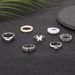 New Combination Fashionable And Personalized Butterfly Chain Dot Diamond 7-piece Set Ring_ipsvogv.com