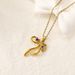 New Lazy Light Luxury Ribbon Inlaid Diamond Bow Necklace For Women, Niche Design Elegant Versatile Titanium Steel_ipsvogv.com