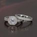 Sanjie Full Couple Princess Round Diamond Set Fashion Luxury Engagement Ring Women's Straight_ipsvogv.com
