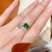 Cao Shi's High Quality Four Claw Princess Sugar With Double Main Stone Contrast And Adjustable Opening Ring_ipsvogv.com