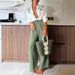 Women's Clothing spring and autumn new printed long sleeved single breasted trousers suit INS casual loose two piece suit_ipsvogv.com