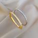 Round Zircon Wind Titanium Bracelet Minimally Stainless Steel Handpiece_ipsvogv.com