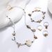 Beach Style Jewelry, Natural Shell Bead Pendant, Single-layer Necklace, Braided Rope, Adjustable Collarbone Chain_ipsvogv.com