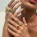 Light Luxury High-end Geometric Diamond Set With Personalized Ins Style Liquid Metal Ring_ipsvogv.com