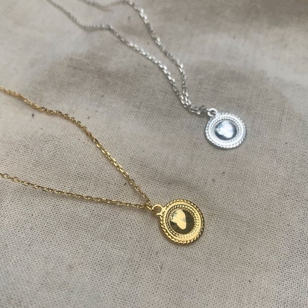 Fashionable Fashion Brand Jewelry, Pure Silver Geometric Circle Brand, Simple Necklace, Short Neck Chain_ipsvogv.com