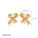 Women’s Jewelry Set Fashion Gold Micro Inlaid Zircon Bow Earrings Light Luxury Fashion High End Commuting Full Diamond Earrings_ipsvogv.com