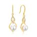 Geometric freshwater pearl earrings necklace set female sterling silver light luxury fashion clavicle chain jewelry_ipsvogv.com
