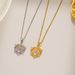 Beautiful temperament Aurora love necklace Korean style light luxury colorful crystal stainless steel clavicle chain live hot jewelry_ipsvogv.com